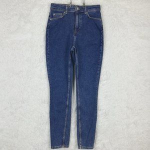 H&M Womens Jeans Skinny Ankle Blue Denim Medium Wash‎ High Rise Stretch 8